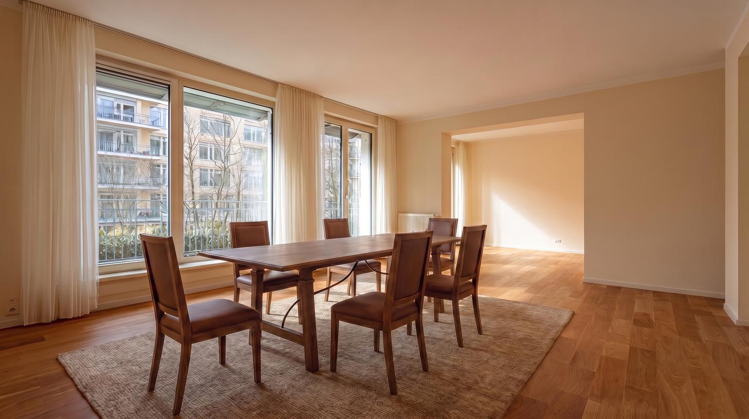 Dining set with a rug added.